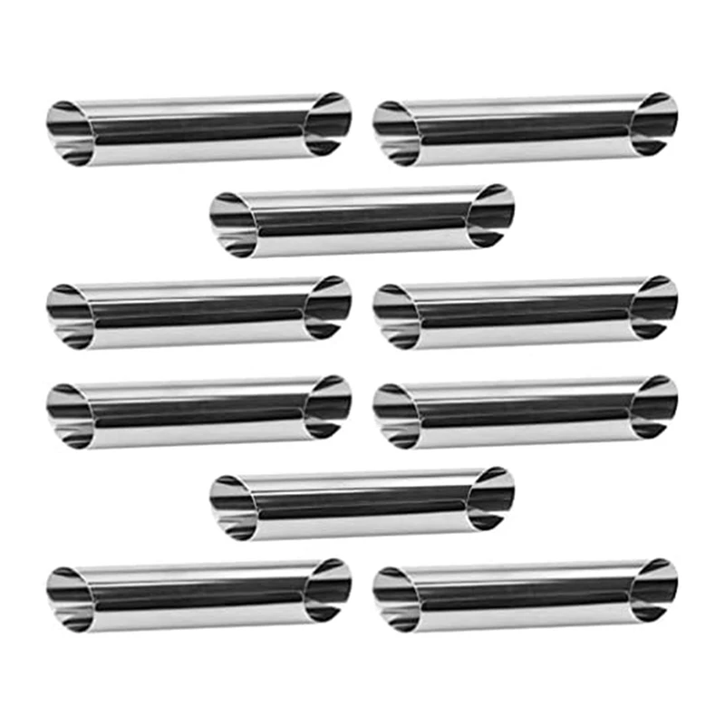 30 Pezzi Brioche Buns Brioche Bread Cannoli Tubes Acciaio Inossidabile Cannoli Forms Argento