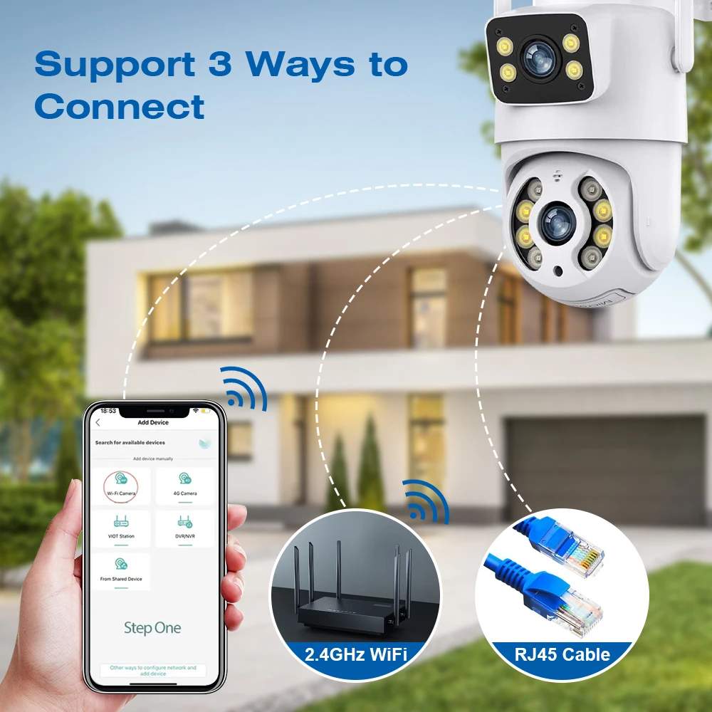 Smart Camera Connect Wifi Camera To Android Phone Cctv Wifi Smart