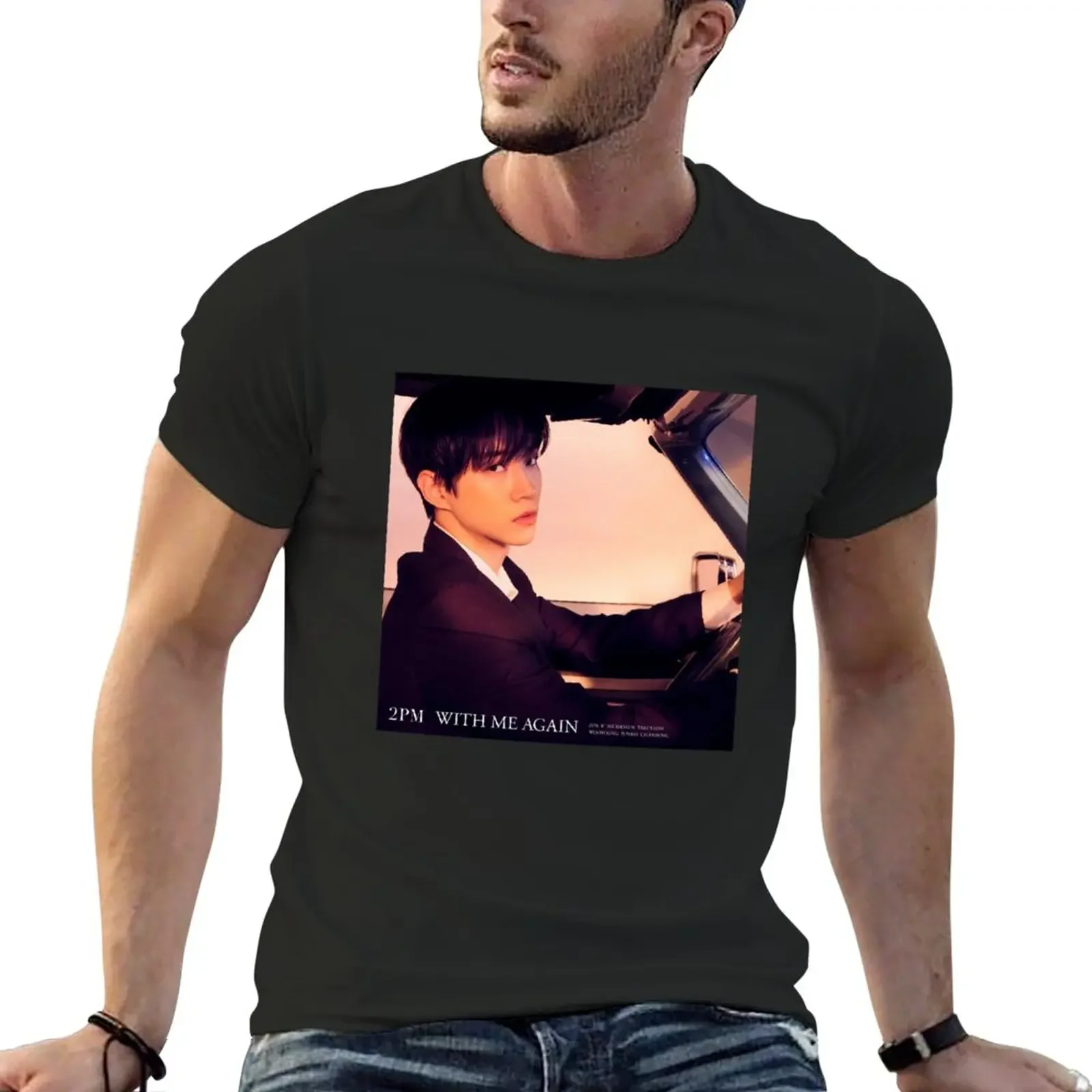 

2PM With Me Again - JUNHO T-Shirt vintage clothes new edition Men's t shirts