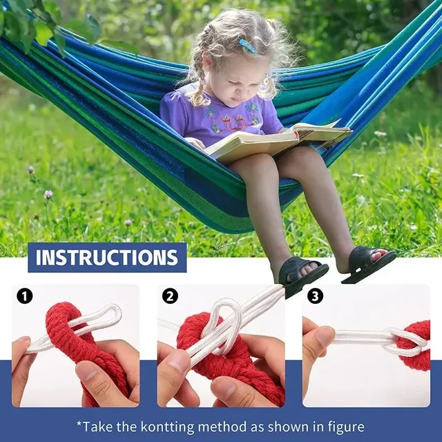 Outdoor Canvas Camping Hammock 6