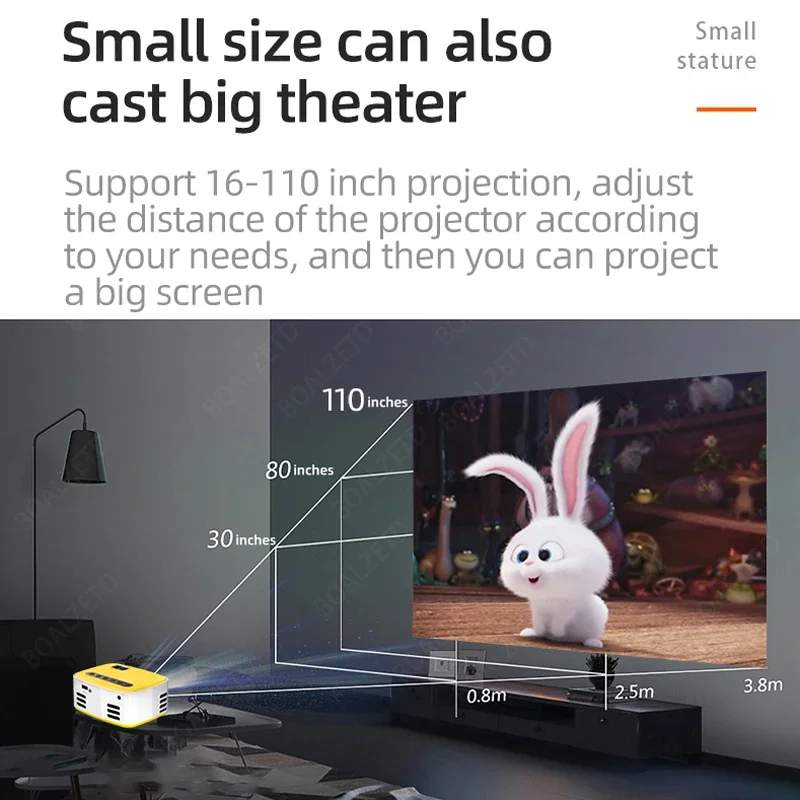 XIAOMI Portable Phone Projector WIFI Bluetooth Home Cinema