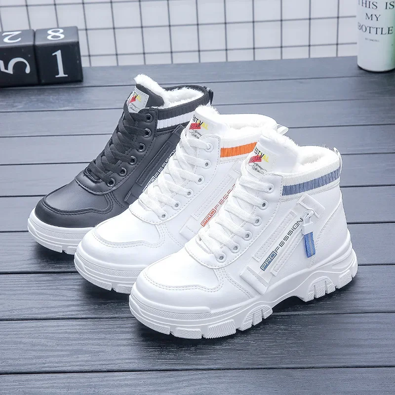 

Winter Women Cotton Shoes Plush Thick Warm Booties Woman 2023 Female Comfortable Boot High Top Sneakers Snow Short Boots2024