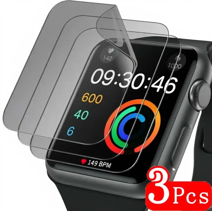 Película de Hidrogel de Privacidade (3 Peças) para Apple iWatch Ultra 3 2 49MM Series 10 9 8 7 SE 45MM 41MM 42MM 40MM 44MM 46MM Protetor de Tela