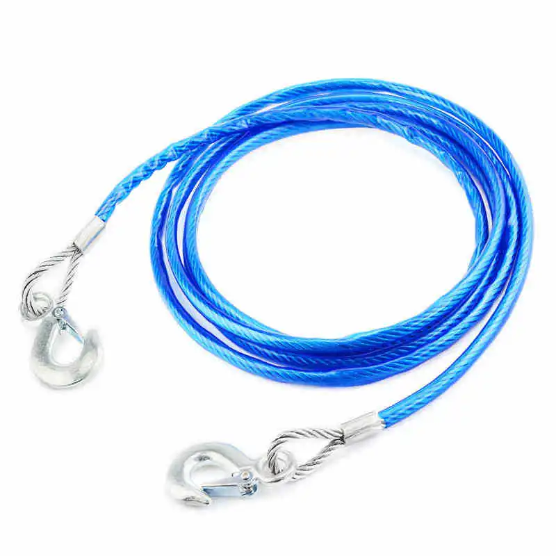 

Winch Rope Steel Wire Rubber Thicken Towing Rope Wear Resistant Winch Wire Rope with Hook for SUV Truck ATV UTV