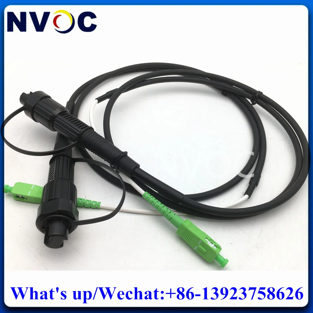 2 Pz Impermeabile Ip68 Sos Mini Corning Huawei Scapc A Normale Sc/Apc 1/2/3M 5.0Mm Cavo Nero Fibra Ottica Patch Cord Connettore
