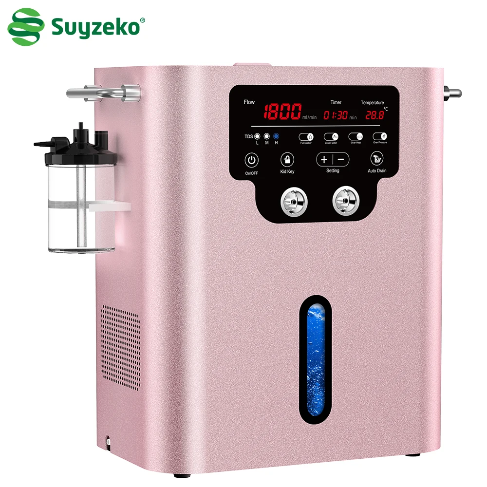 Suyzeko 1800ML Hydrogen Inhalation Machine Hydrogen Water Generator H2 Inhaler Relaxation Therapy Home Use Beauty Devices