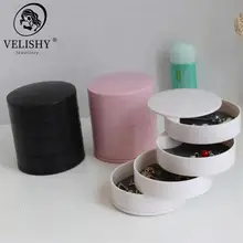 Pendientes giratorios de 360 grados Pendientes de 4 capas Caja de almacenamiento de joyería Exquisita caja de joyería plegable con tapa Caja a prueba de polvo Pendientes giratorios de 360 grados Pendientes de 4 capas Caja de almacenamiento de joyería Exquisita caja de joyería plegable con tapa Caja a prueba de polvo
