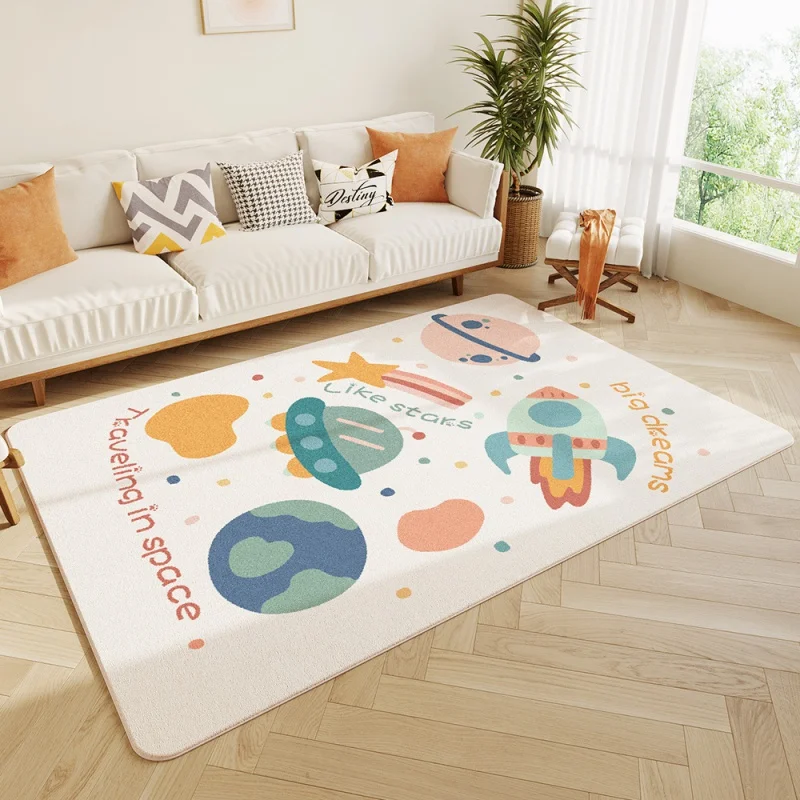 

Modern Simple Living Room Decoration Carpet, Bedroom, Bedside, Fluffy, Soft, Light, Luxury, Study, Cloakroom, Non-Slip