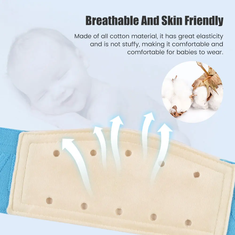 Infant Inguinal Umbilical Hernia Belt Navel Support Stickers Treatment Newborn Baby Belly Button with 3 Hernia Pad