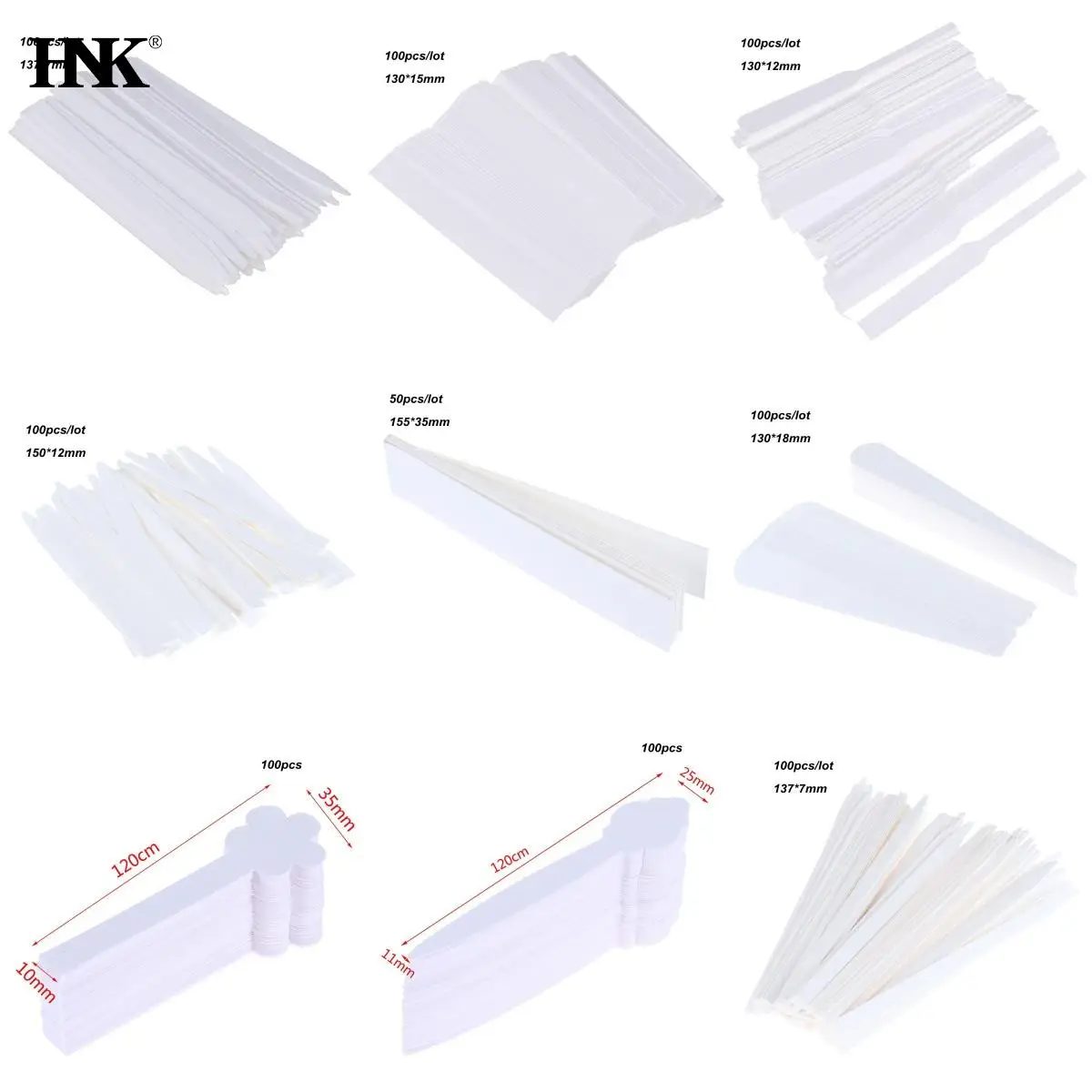 50/100pcs 12 Types Aromatherapy Fragrance  Perfume Essential Oils Test Paper Strips Testing Strip