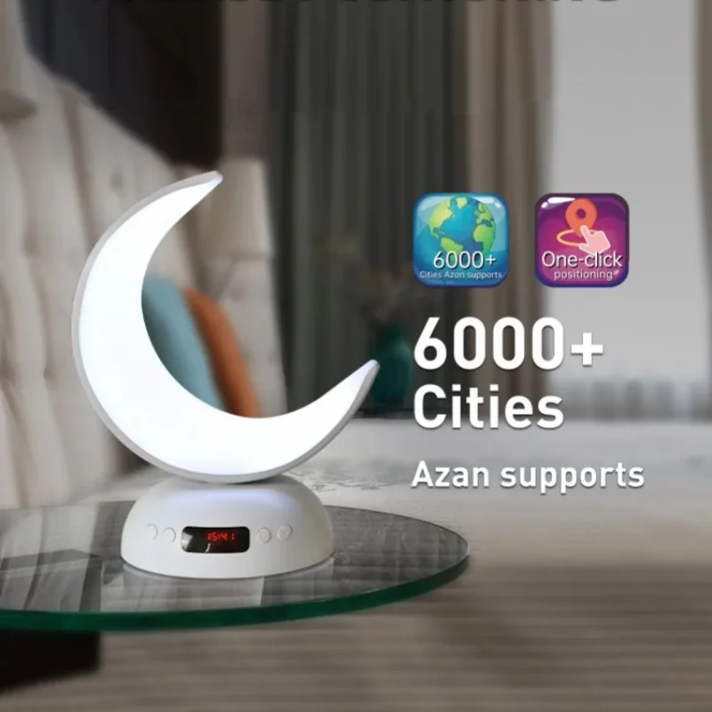 

New Bluetooth quran speaker with remote muslim gift moon lamp app control LED night light quran player multi color for home