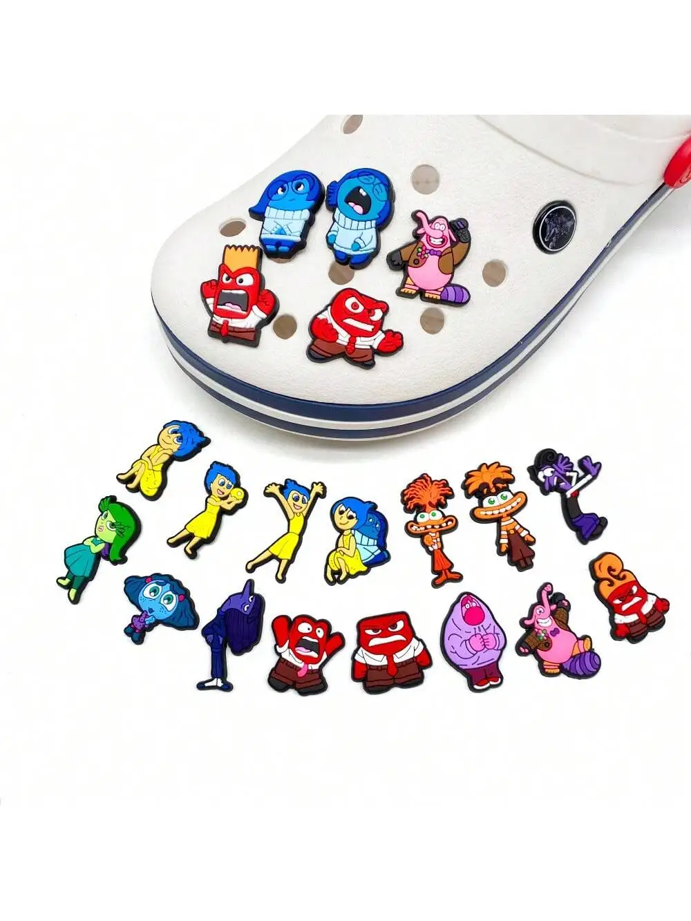 Shoe charms Red People Characters Shoe Charms 20PCS for Clogs Bubble Slides Sandals PVC Shoe Decorations Accessories for Christmas Bir