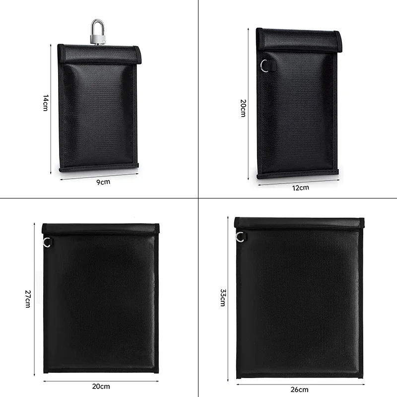 Waterproof & Fireproof RFID Blocking Faraday Pouch