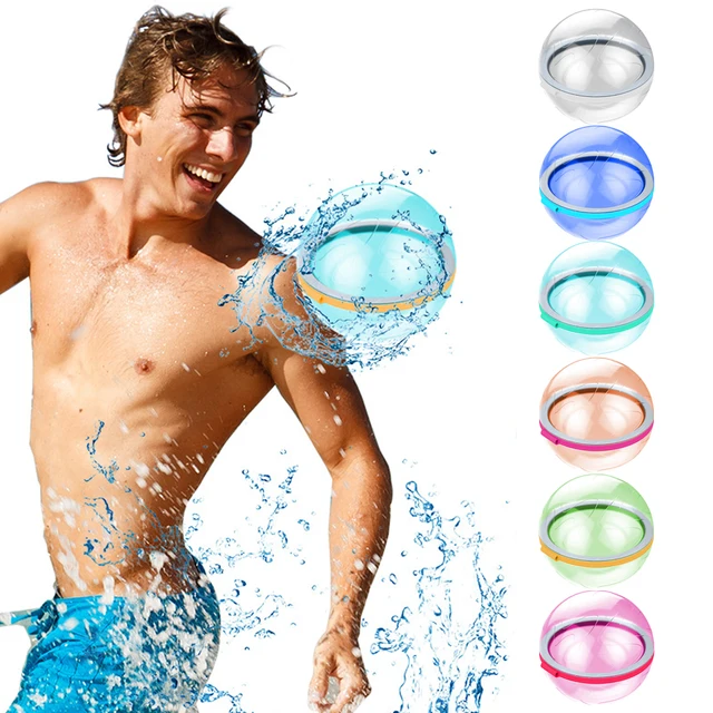1/2/3Pcs Water Bomb Splash Balls Toy Reusable Water Balloons Water Absorbent Ball Swimming Pools Toys for Kids Water Fight Games 2