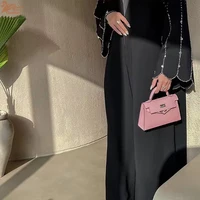Abaya noir de luxe pour femmes musulmanes, Cardigan perlé en diamant, ouvert sur le devant, vêtements islamiques, dubaï, 2025 6