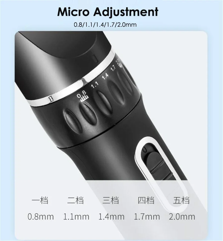 LANGBA Professional Rechargeable Pet Cat Dog Hair Trimmer Electrical Clipper Shaver Set Haircut Machine Grooming Kit Black