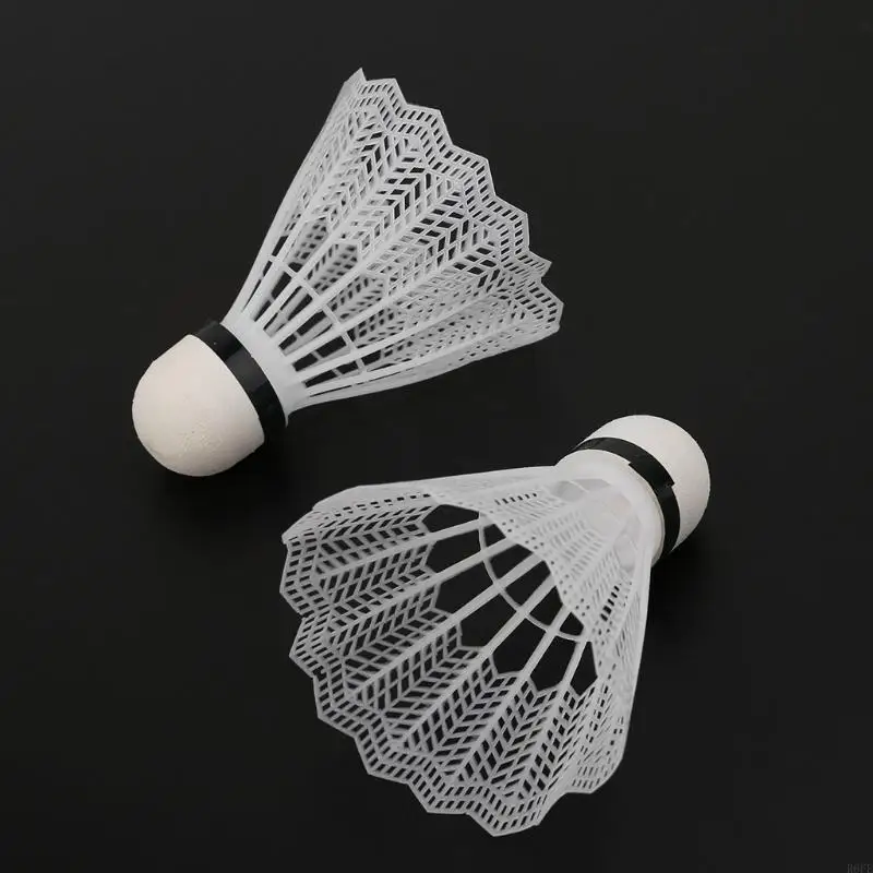 R6FE 12Pcs White Badminton Plastic Shuttlecocks Indoor Outdoor Gym Sports Accessories