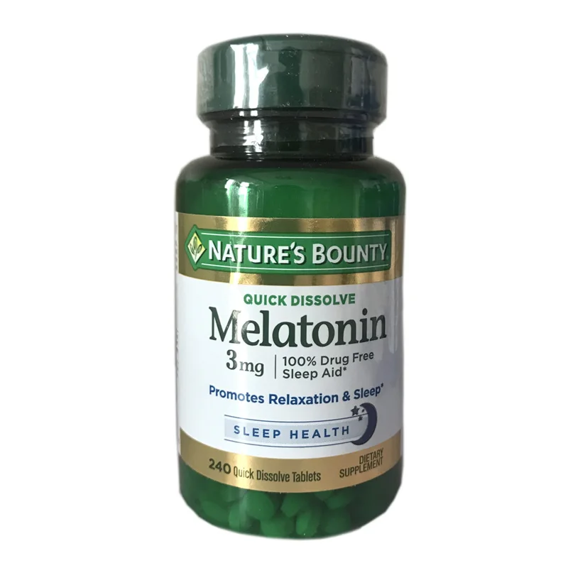 

Free shipping Melatonin 3mg 240 tablets promotes relaxation & sleep