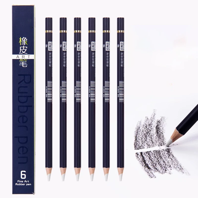 Creative Pencil Shape Erasers High Precision Sketching Erasers Professional Drawing Painting Tools for School Office Supplies pencil eraser