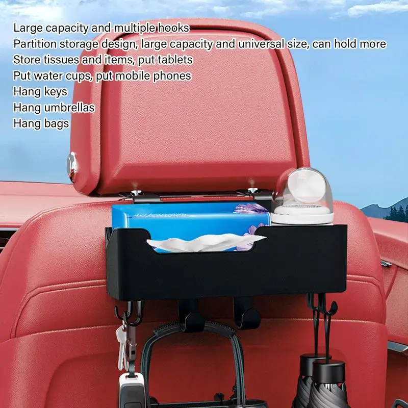Seat Back Water Cup Holder Car Seat Back Box Multifunctional Car Travel Accessories With Cup Holder Headrest Organizer For Home
