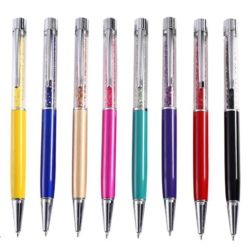 10 Pcs Ballpoint Pen School Supply Stationery Office Metal Crystal Spinning luxury high quality nurse diamond Writing Pen teens student school bookbag enfermera en apuros doctor nurse medicine daypack middle high college shoulder bag travel