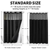 Extra Long Waffle Weave No Hook Shower Curtain 96 Inch Length with Snap in Fabric Liner Set,Heavy Duty Bathroom Curtains 6