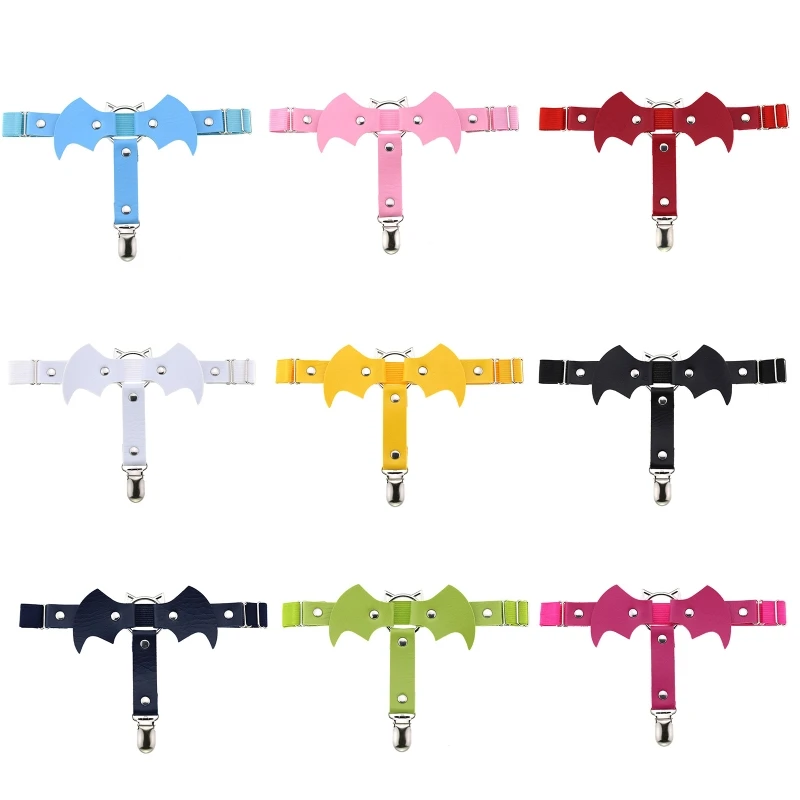 

Leg Loop Bat-Shaped Leather Garter Belt Leather Garters For Thigh High Socks