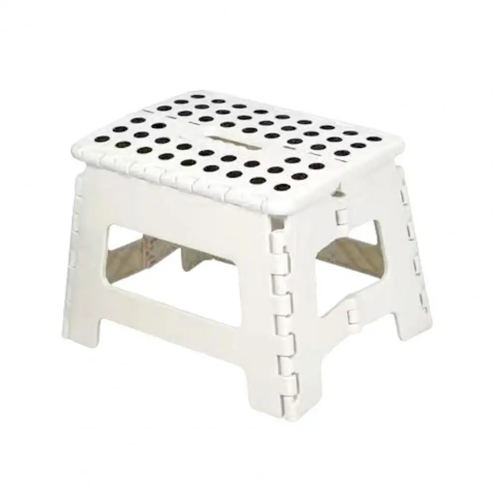 Plastic Folding Step Stool Portable Lightweight Hold 300Lbs Heavy Duty Outdoor Camping Hunting Picnic Fishing Mini Collapsible C