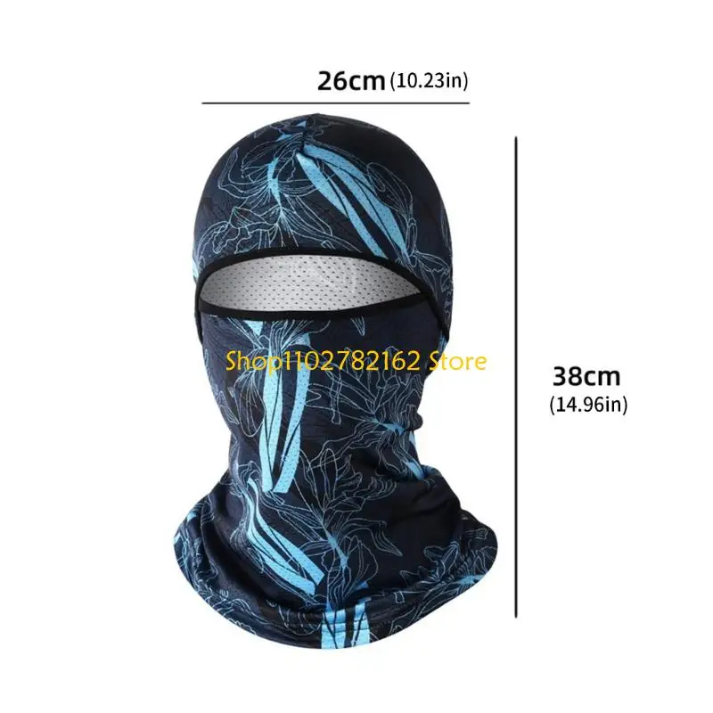 547B 빠른 건조 통기성 헤드 커버 탄성 얼음 실크 직물 UV 차단 여름 사이클링 오토바이 타기 사용을위한 디자인