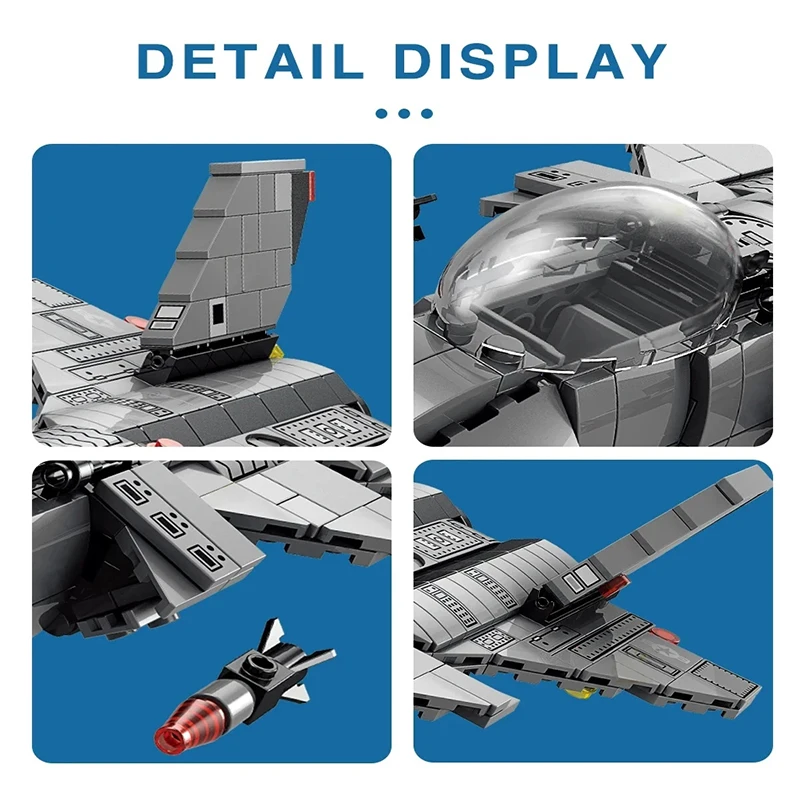 Military Series J-20 Stealth Fighter Building Blocks Air Force Model City Archit