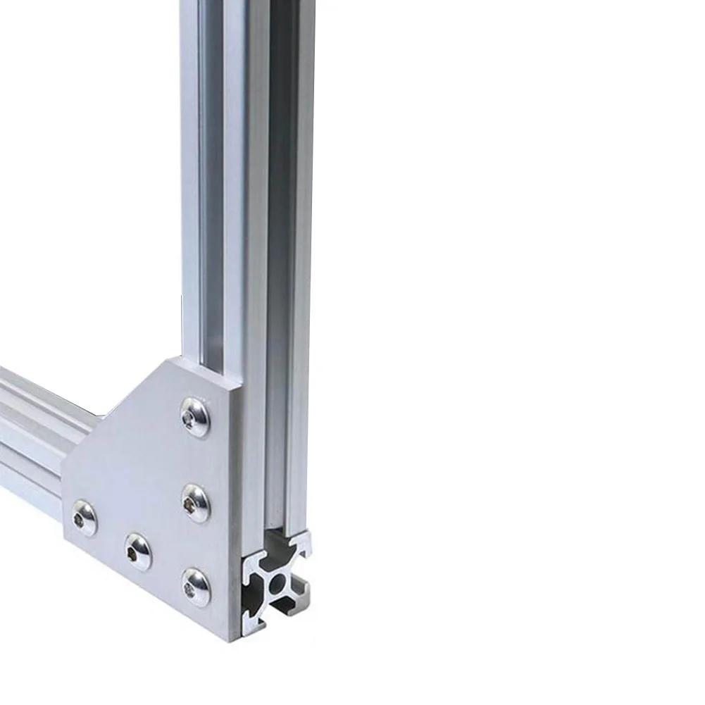 1pc 5 Hole Joint Board Plate Corner Angle Bracket Connection Joint Strip 90 Degree For Aluminum Profile Black/Silver