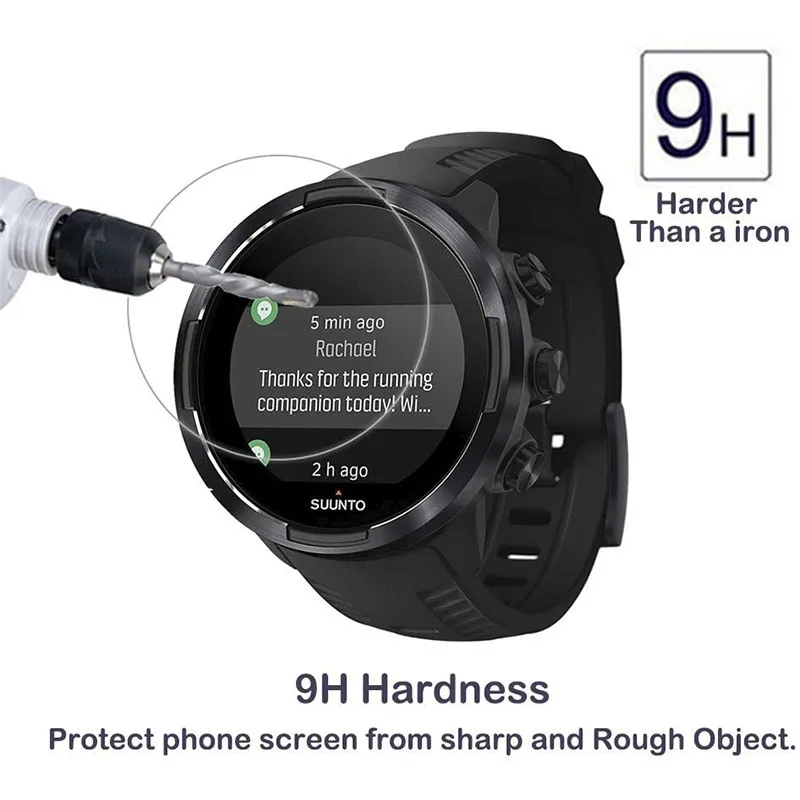 Suunto 9 /Suunto 7 Smartwatch 강화 유리 커버 9H LTE 2.5D 안티 스크래치 투명 보호용 2PC 화면 보호 필름 가드