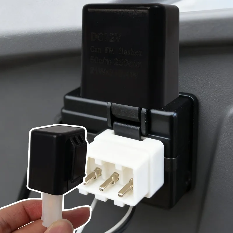 Adjustable 2-Pin Electronic LED Flasher Relay with Wires for Bikes Motorcycles Scooters Turn Signals Hyper Flash Blinkers Relay