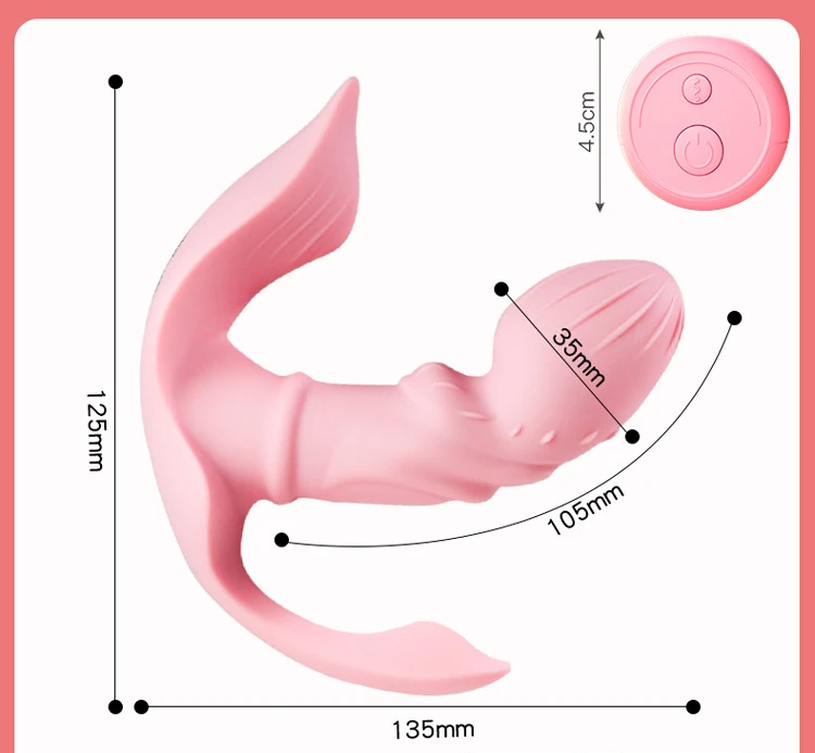 Dildo portable stimulateur point g et clitoris culotte papillon_voghion.com
