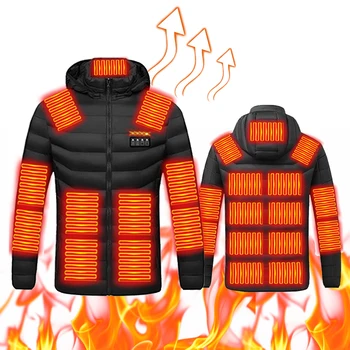 21 Areas Heated Jacket Men Camping Heated Clothing Ski Thermal Clothing for Outdoor Hunting Hiking Camping Skiing 3