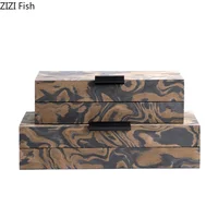 Auspicious Clouds Texture Jewelry Boxes Rectangle Cosmetic Jars Dresser Table Desk Decoration Exquisite Jewelry Storage Jar 1