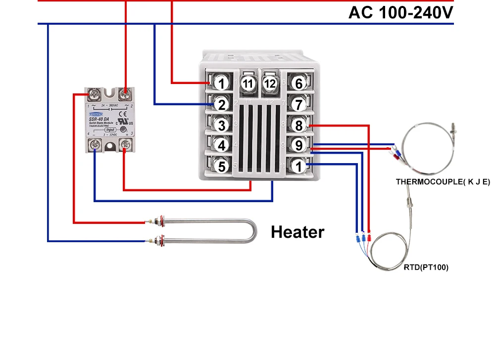 Digital PID Thermostat Dual Output Universal Input Temperature Controller Regula
