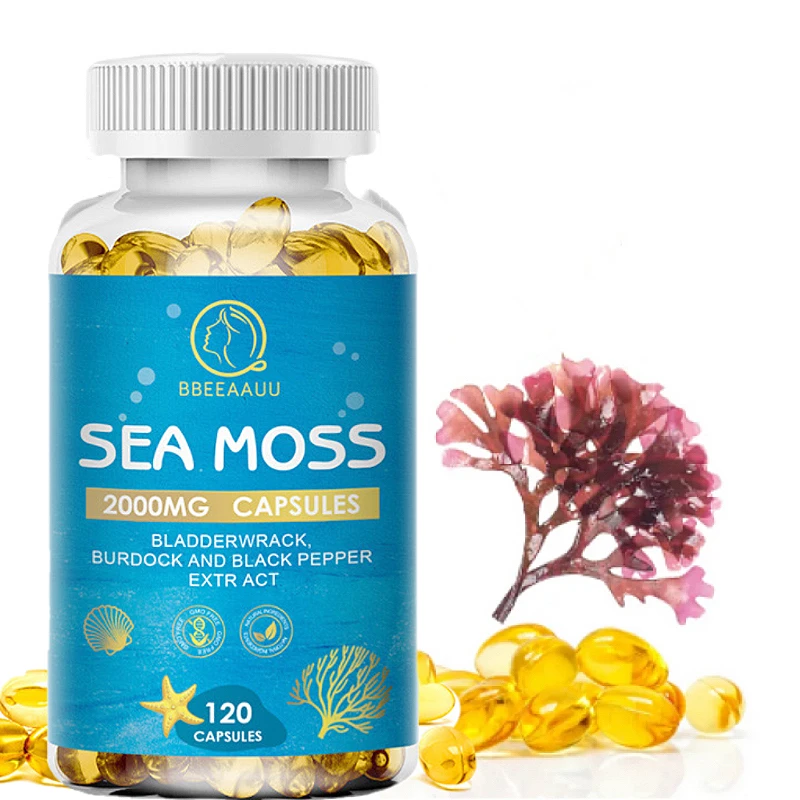 

BBEEAAUU Organic Sea Moss Capsule for Immune System Thyroid Joints Health Metabolism Detox Digestive Health Hormonal Balance