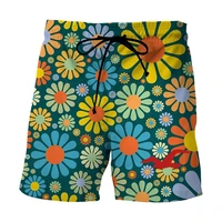 Flowers Tree Leaf 3d Printed Shorts For Men Fashion Casual Oversized Beach Short Hawaii Clothing Vacation Colorful Short Pants 2