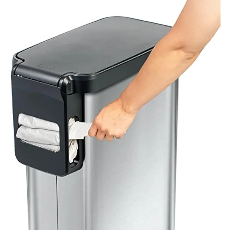 Glad 20 Gallon Stainless Steel Step on Kitchen Trash Can 