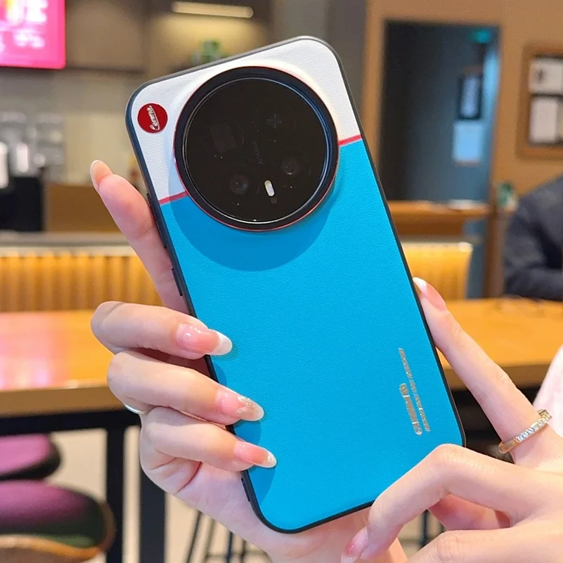 Premium Double Pigment Leather Protective Phone Case with Raised Lens Guard