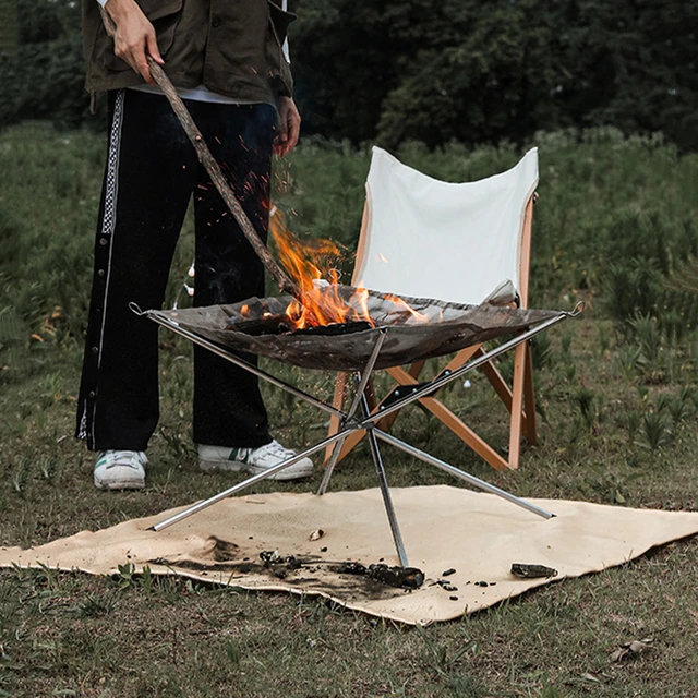 Manta ignífuga para acampar, tela ignífuga, almohadilla para Picnic y  barbacoa, alfombra ignífuga antiquemaduras de alta temperatura - AliExpress