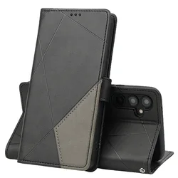 Premium Wallet Flip Leather Case - Elegant Protective Phone Cover for Galaxy A02 M02 (Black)