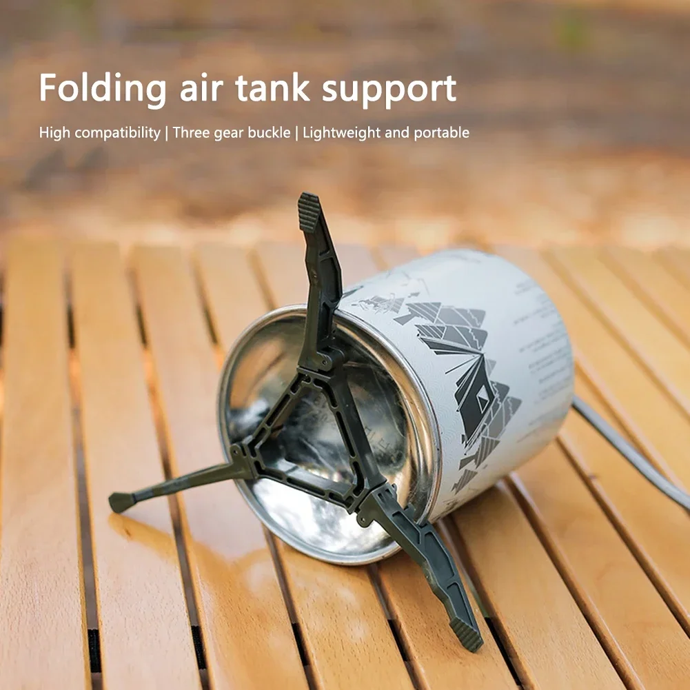 Nylon Gas Canister Stand Foldable Outdoor Gas Tank Bracket Camping Stove Bottle Stand Universal Tripod Folding Canister Stand Image 10