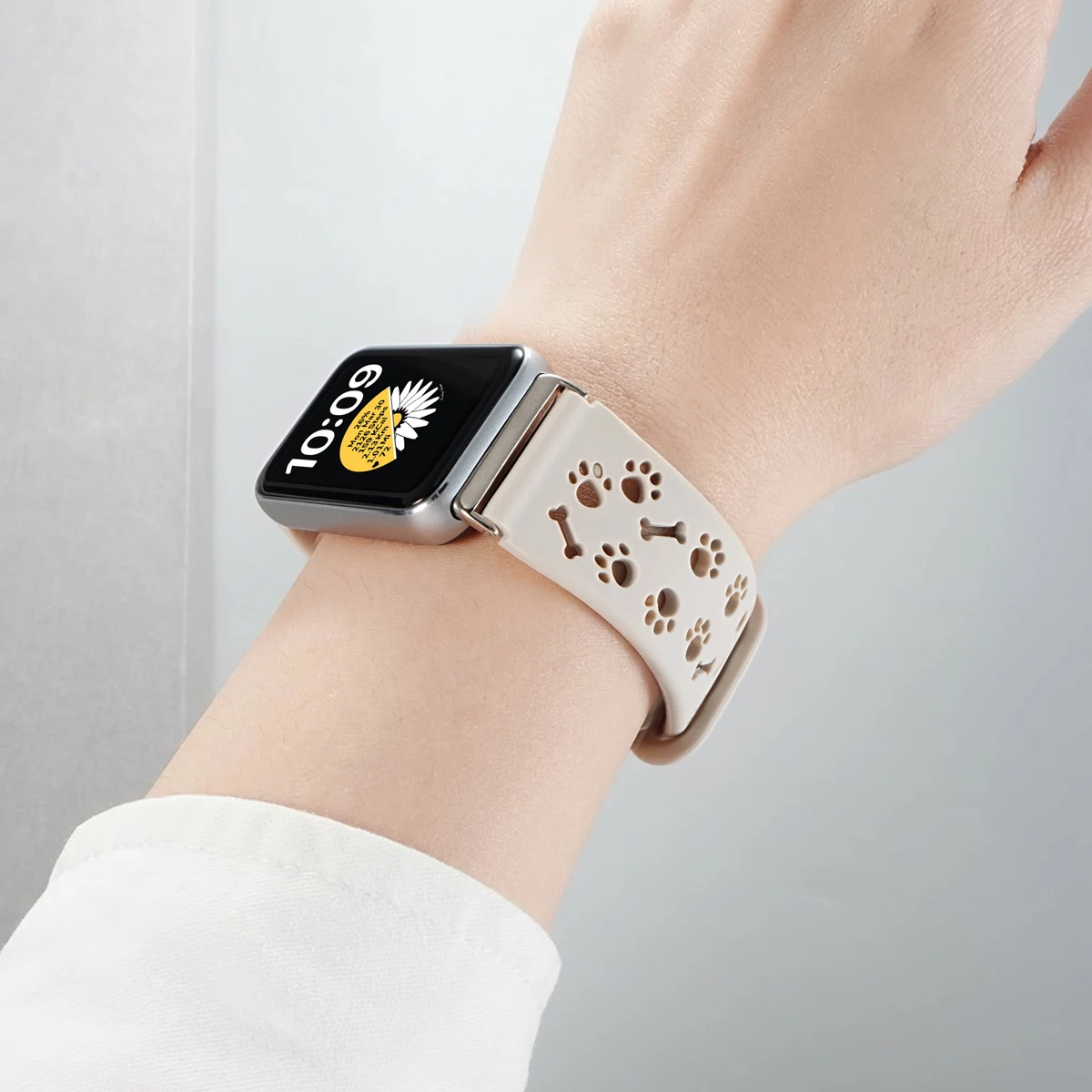 Silicone Dog Paw Adjustable Strap - Women's Smartwatch Replacement Wristband