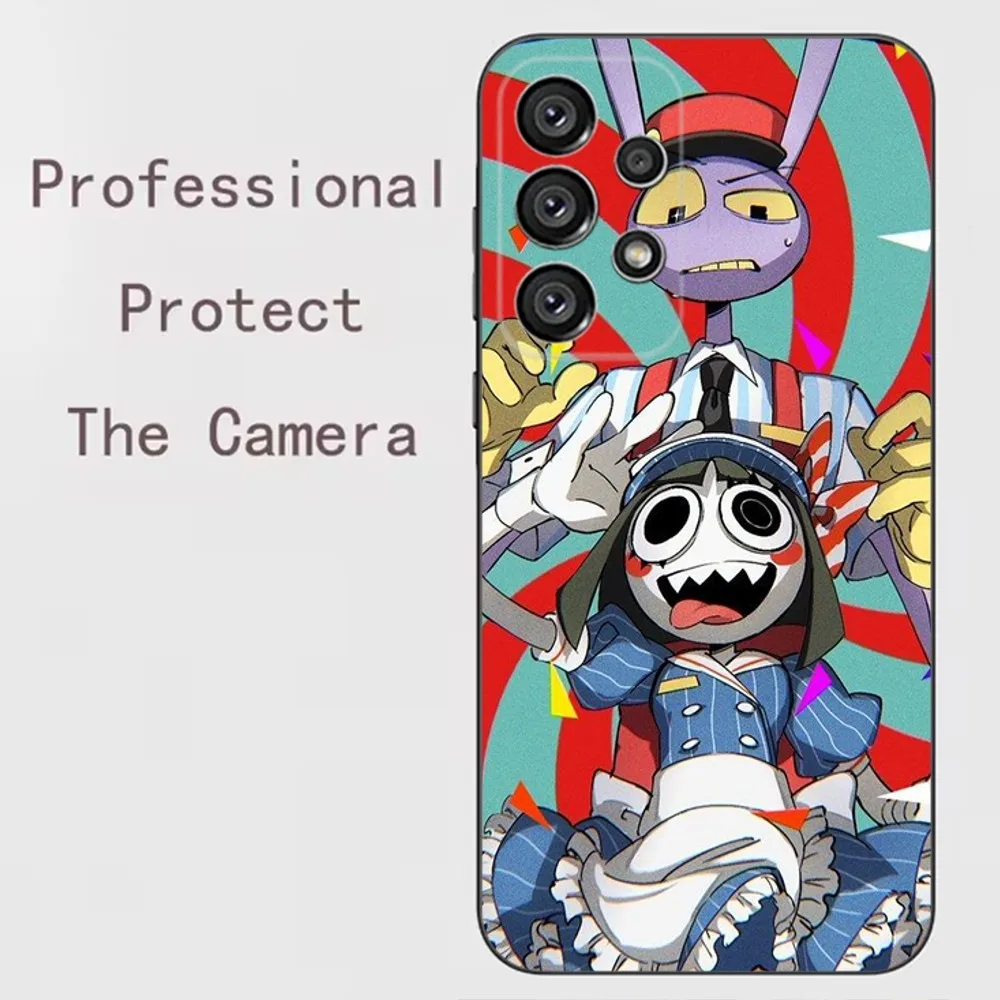 Whimsical Digital Circus Soft Black Phone Case