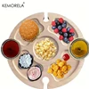 KEMORELA 1 Wooden Portable Dining Table 30Cm/24Cm Casual Snack Table Fruit Tray Outdoor Wine Rack Travel Picnic Folding Table 2