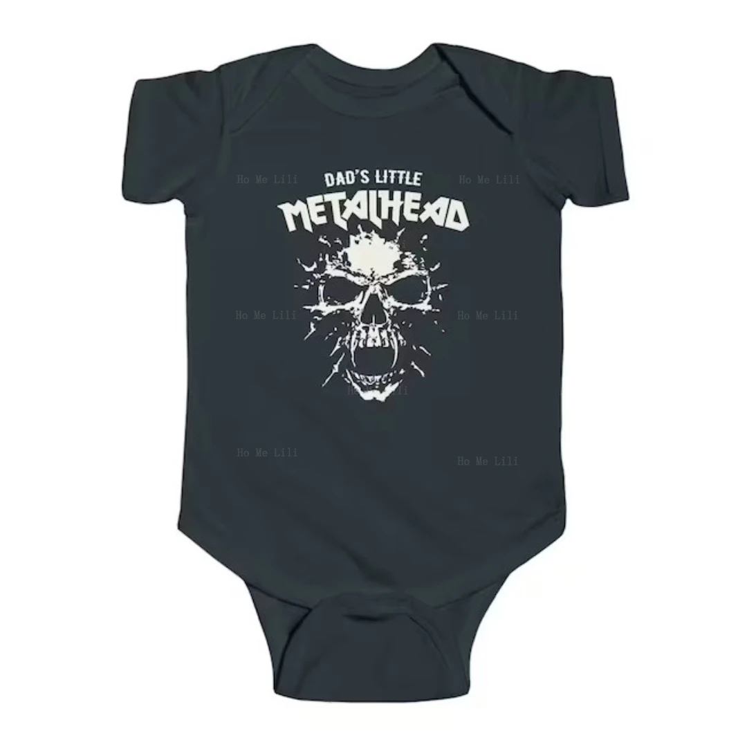 Papà Little Metalhead Rock Heavy Metal Baby Body Halloween Rocker Spooky Baby Clothes Toddler Neonato