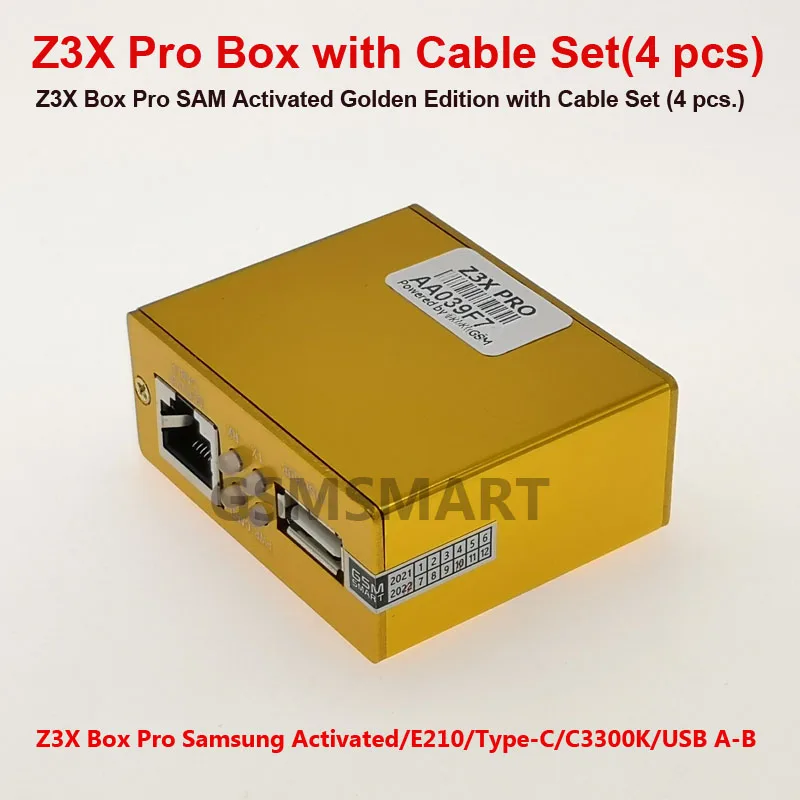 2025 Z3X Pro Box Sam Activated Golden Edition with 4 Cable Set