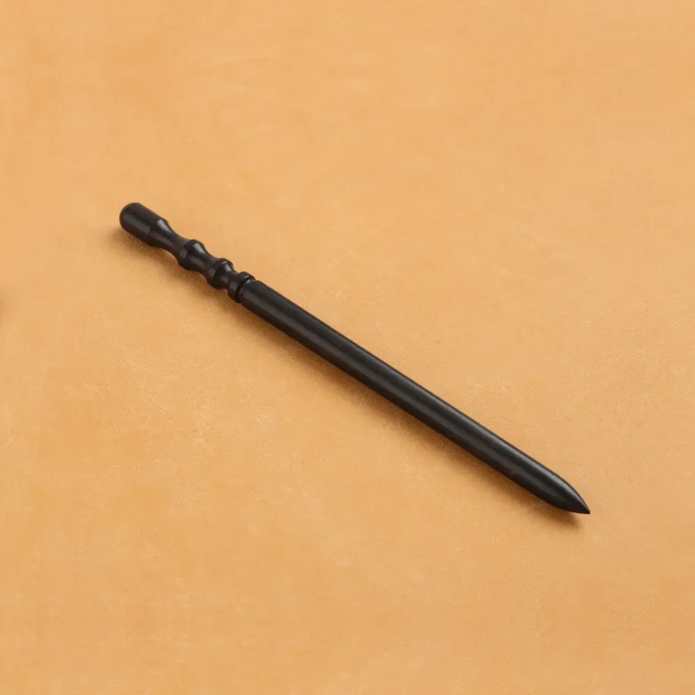 Leathercraft Slicker Round Burnisher Ebony Wood Leather Burnisher Leather Slicker Polished Rods Edge DIY Handmade Tools